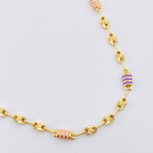 Cadena Rustica cauchos 12.9gr / 23 1/2 in / 5.1mm Oro Amarillo 18K *