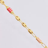 Cadena Rustica cauchos 12.9gr / 23 1/2 in / 5.1mm Oro Amarillo 18K *