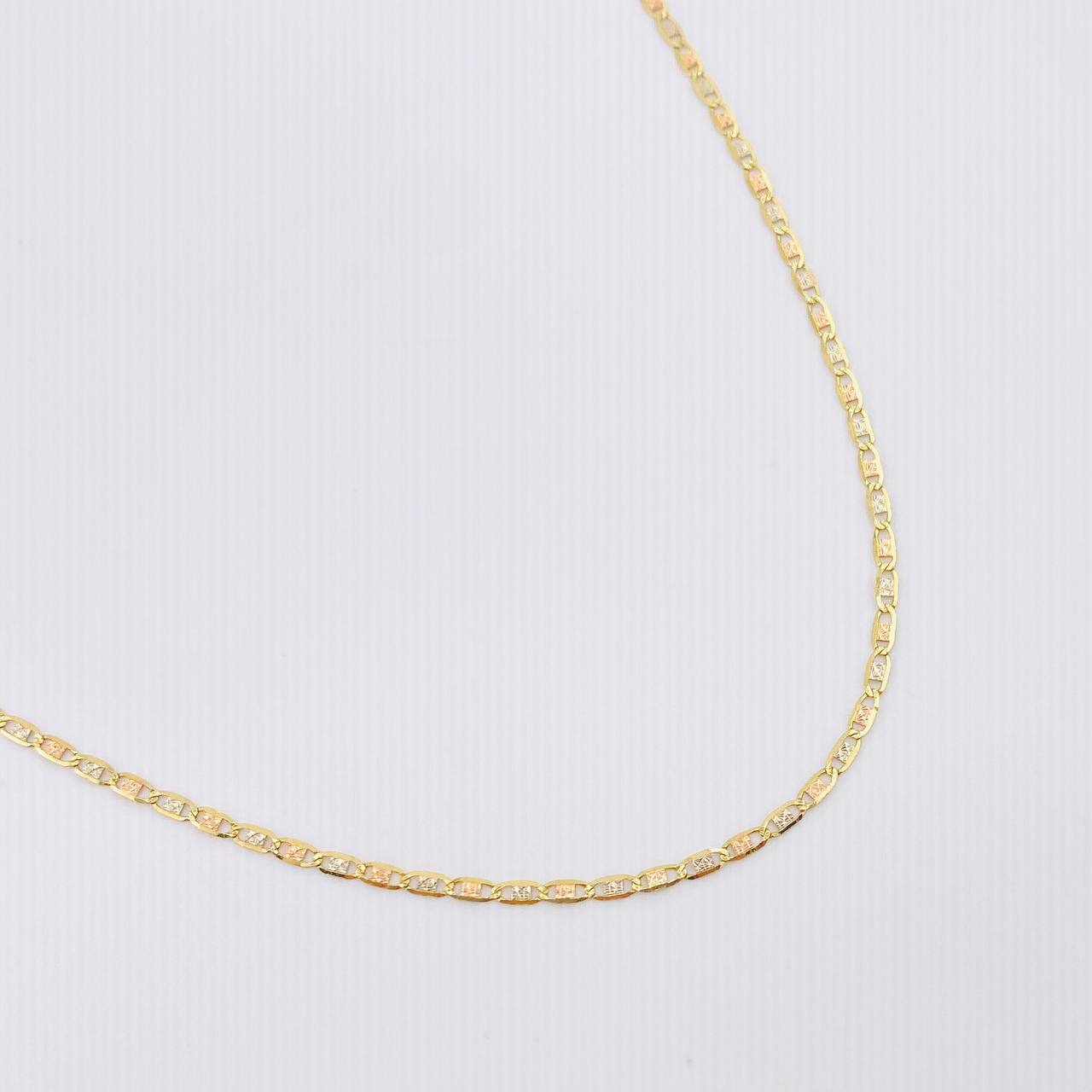 Cadena Plana 1.45gr / 13 3/4 in / 1.6mm Tres Oros +3 18K *