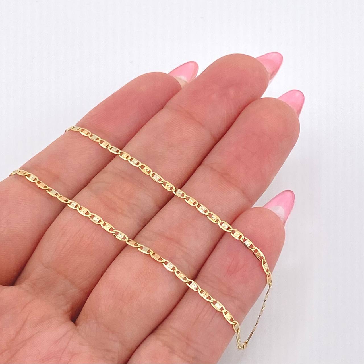 Cadena Plana 1.45gr / 13 3/4 in / 1.6mm Tres Oros +3 18K *