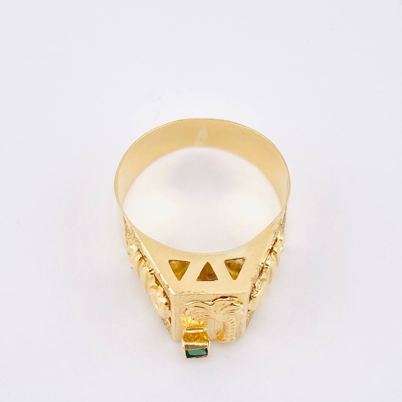 Quimbaya Palm Ring 4.75gr / T11 1/2 / 18K Yellow Gold *