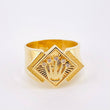 Crown Rhombus Ring 5.15gr / T10 3/4 / 18K Yellow Gold *