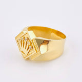 Crown Rhombus Ring 5.15gr / T10 3/4 / 18K Yellow Gold *