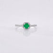 Anillo Solitario Esmeralda 0.25pts 1.45g / T6 Plata 925