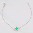 Pulso Halo Circular Esmeralda 0.38pts 2.15g / 6 3/4 in / 0.94mm Plata 925