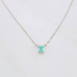 Emerald Four-Prong Chain 0.29cts 1.85g / 18 in / 4.01mm Sterling Silver 925