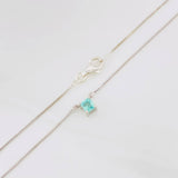 Emerald Four-Prong Chain 0.29cts 1.85g / 18 in / 4.01mm Sterling Silver 925