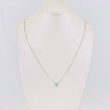 Emerald Four-Prong Chain 0.29cts 1.85g / 18 in / 4.01mm Sterling Silver 925