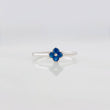 Sapphire Flower Ring 0.17pts 1.05g / T5 3/4 Silver 925