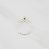 Sapphire Flower Ring 0.17pts 1.05g / T5 3/4 Silver 925