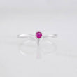 Ruby Promise Ring 10pts 1g / Size 6 1/2 Sterling Silver 925