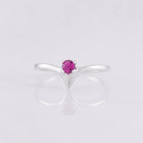 Ruby Promise Ring 10pts 1g / Size 6 1/2 Sterling Silver 925
