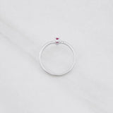 Ruby Promise Ring 10pts 1g / Size 6 1/2 Sterling Silver 925