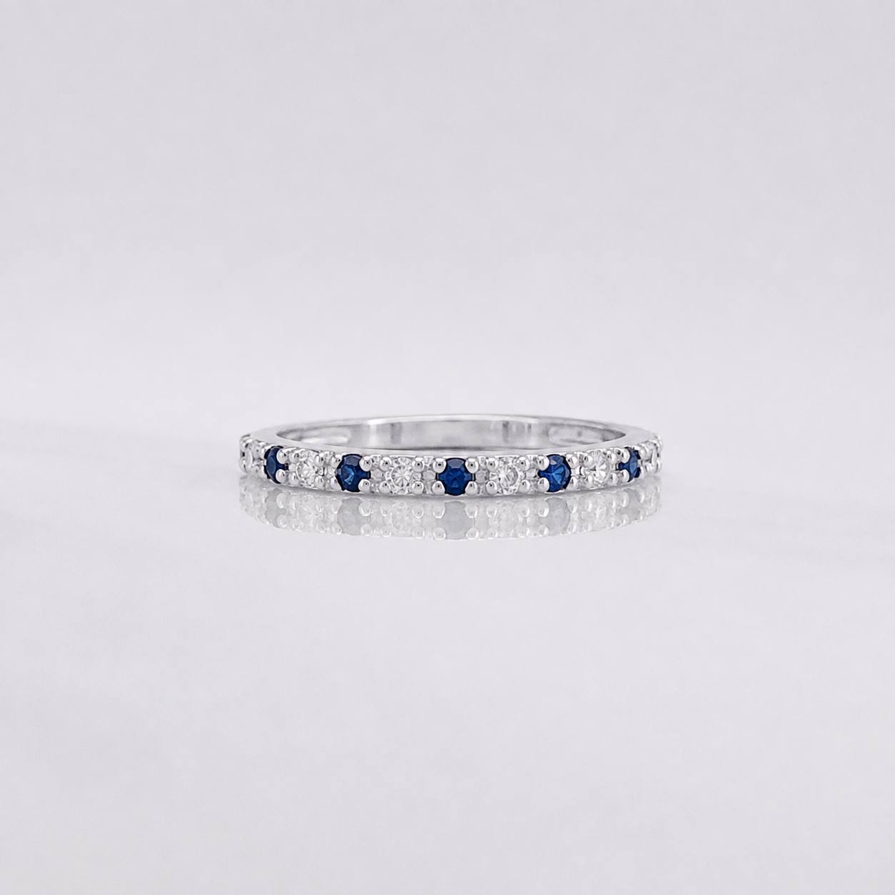 Churumbela Sapphire Ring 0.19pts 1.25g / T6 3/4 Silver 925