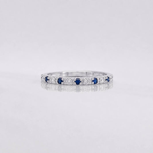 Churumbela Sapphire Ring 0.19pts 1.25g / T6 3/4 Silver 925