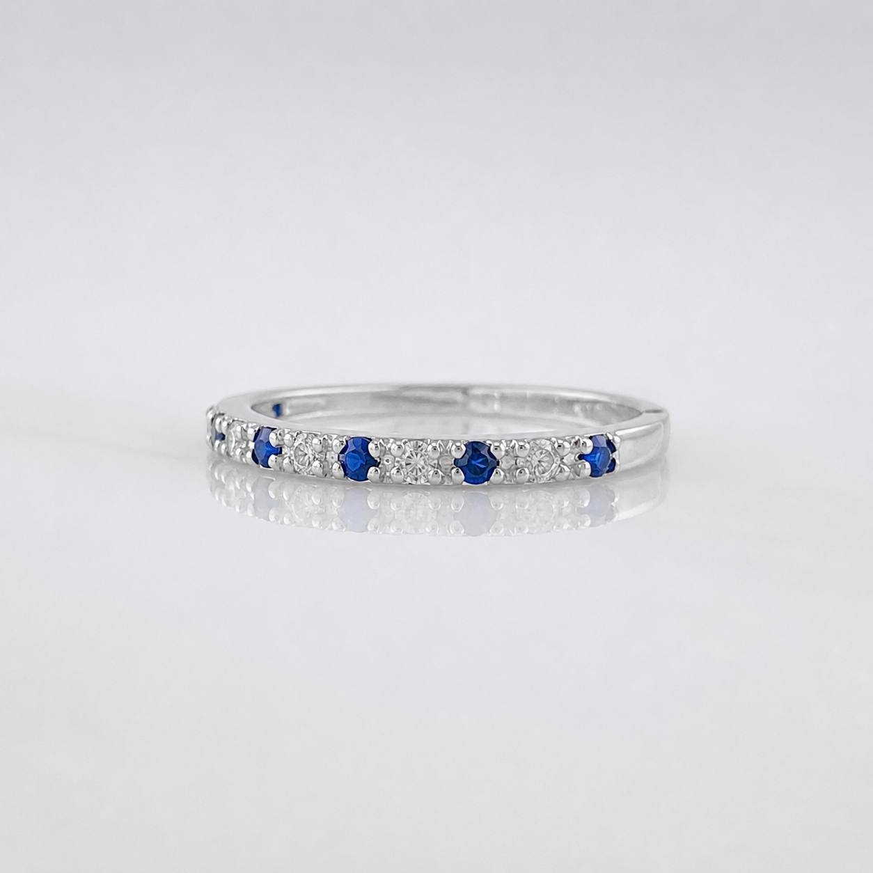 Churumbela Sapphire Ring 0.19pts 1.25g / T6 3/4 Silver 925