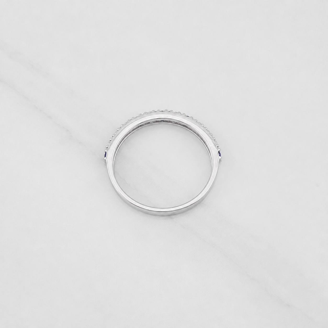 Churumbela Sapphire Ring 0.19pts 1.25g / T6 3/4 Silver 925