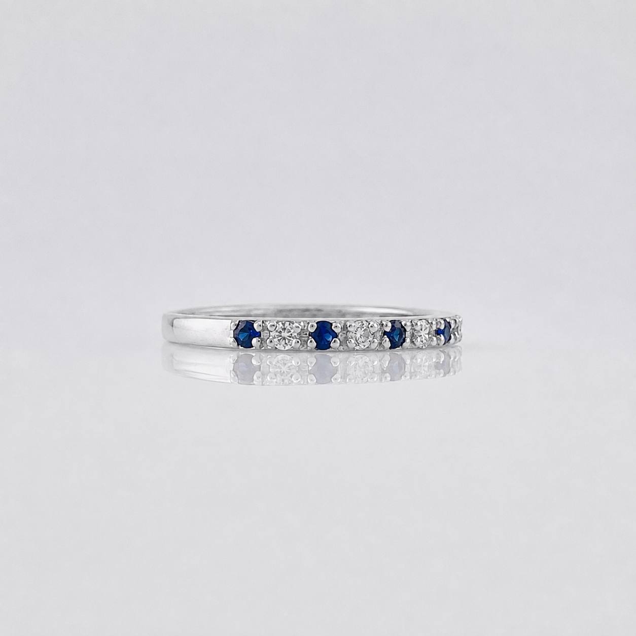 Churumbela Sapphire Ring 0.19pts 1.25g / T6 3/4 Silver 925