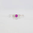 Ruby Hearts Ring 10pts 0.65g / T6 1/2 Silver 925