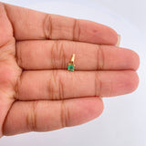 Dije Circular Esmeralda 0.45gr / 1/2 in / Oro Amarillo 18K %
