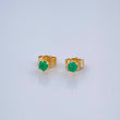 Topos Chaton Esmeralda 0.95gr / 2.9mm Oro Amarillo 18K %