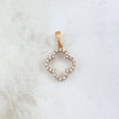 Pendant Flower Silhouette 1.4gr / 2.2cm / White Zircons 18K Rose Gold