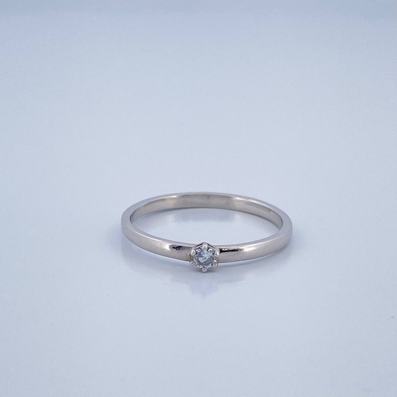 Anillo Solitario Diamante 1.4gr / T6 / Oro Amarillo 18K %