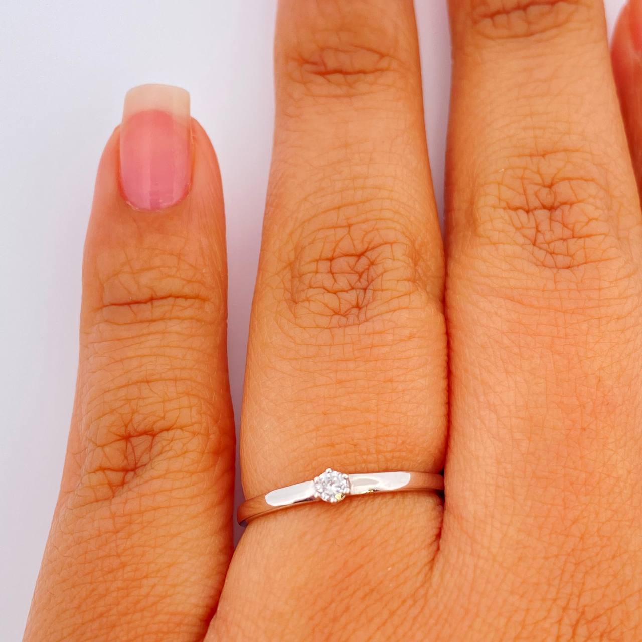 Anillo Solitario Diamante 1.4gr / T6 / Oro Amarillo 18K %