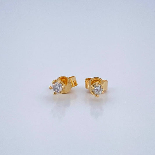 Topos Chaton Diamante 0.9gr / 3.15mm Oro Amarillo 18K %