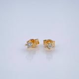 Topos Chaton Diamante 0.9gr / 3.15mm Oro Amarillo 18K %