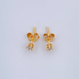 Topos Chaton Diamante 0.9gr / 3.15mm Oro Amarillo 18K %