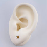 Topos Chaton Diamante 0.9gr / 3.15mm Oro Amarillo 18K %
