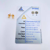 Topos Chaton Diamante 0.95gr / 2.75mm Oro Amarillo 18K %