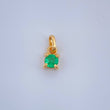 Dije Redondo Esmeralda 0.25gr / 1/2 in / Oro Amarillo 18K %