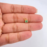 Dije Redondo Esmeralda 0.25gr / 1/2 in / Oro Amarillo 18K %