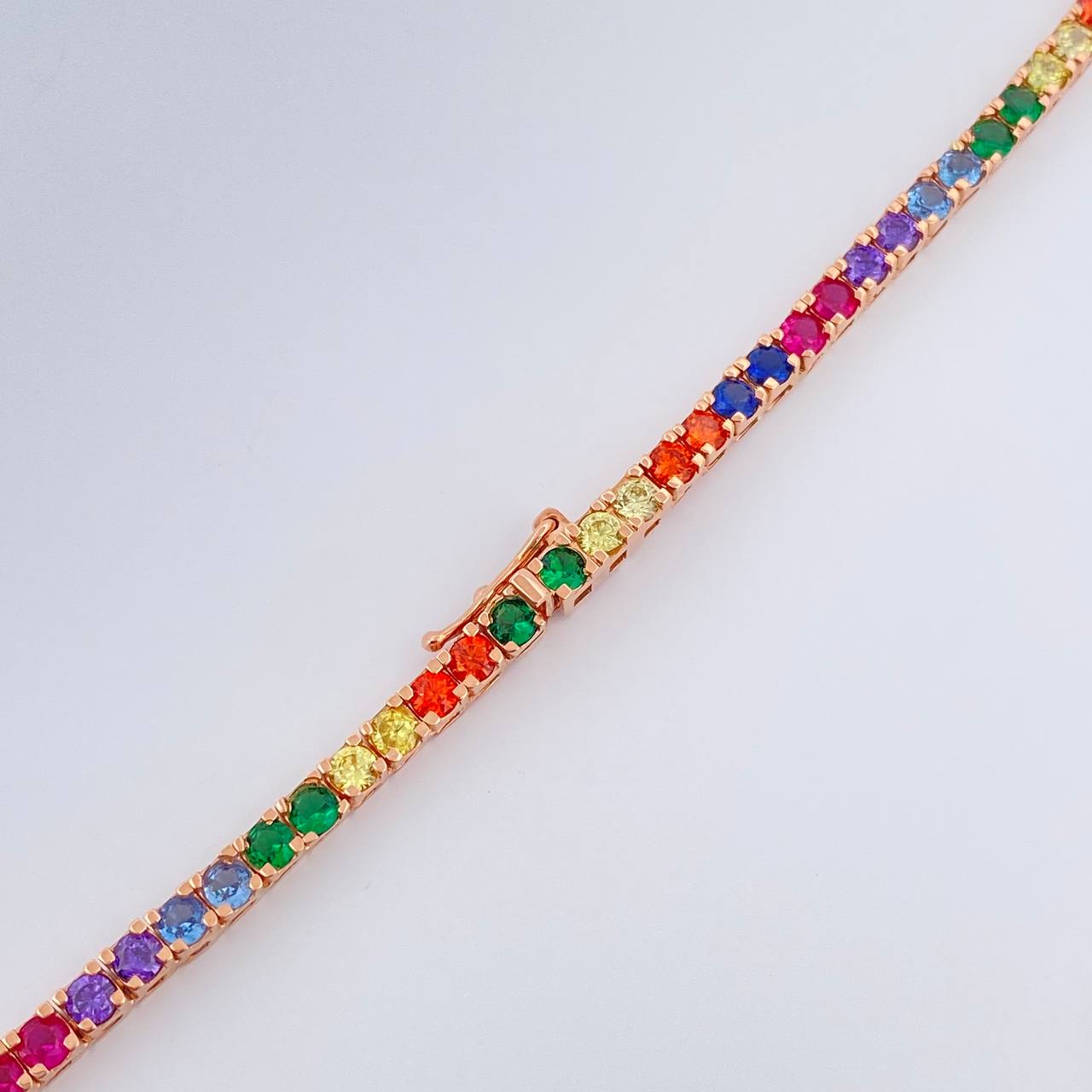 Cadena Tenis 22.05gr / 18 in / Oro Rosa 18K &