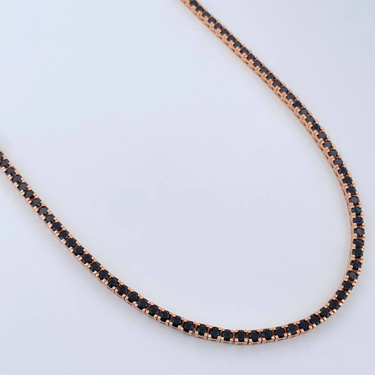 Cadena Tenis 21.4gr / 18 in / 4mm Oro Rosa 18K %