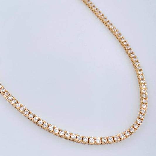 Cadena Tenis 24.4gr / 18 in / 4mm Oro Amarillo 18K %