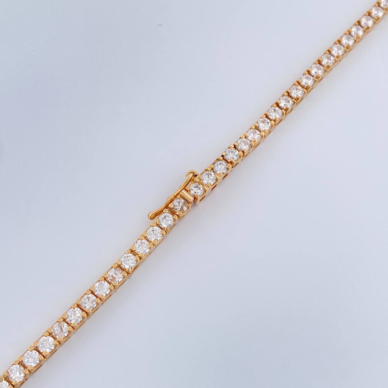 Cadena Tenis 24.4gr / 18 in / 4mm Oro Amarillo 18K %