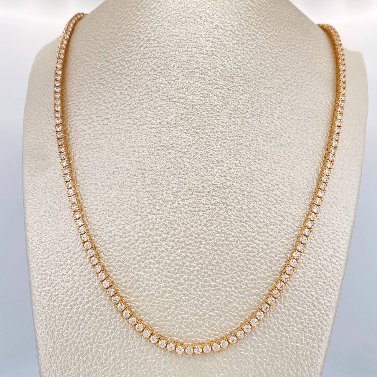 Cadena Tenis 24.4gr / 18 in / 4mm Oro Amarillo 18K %