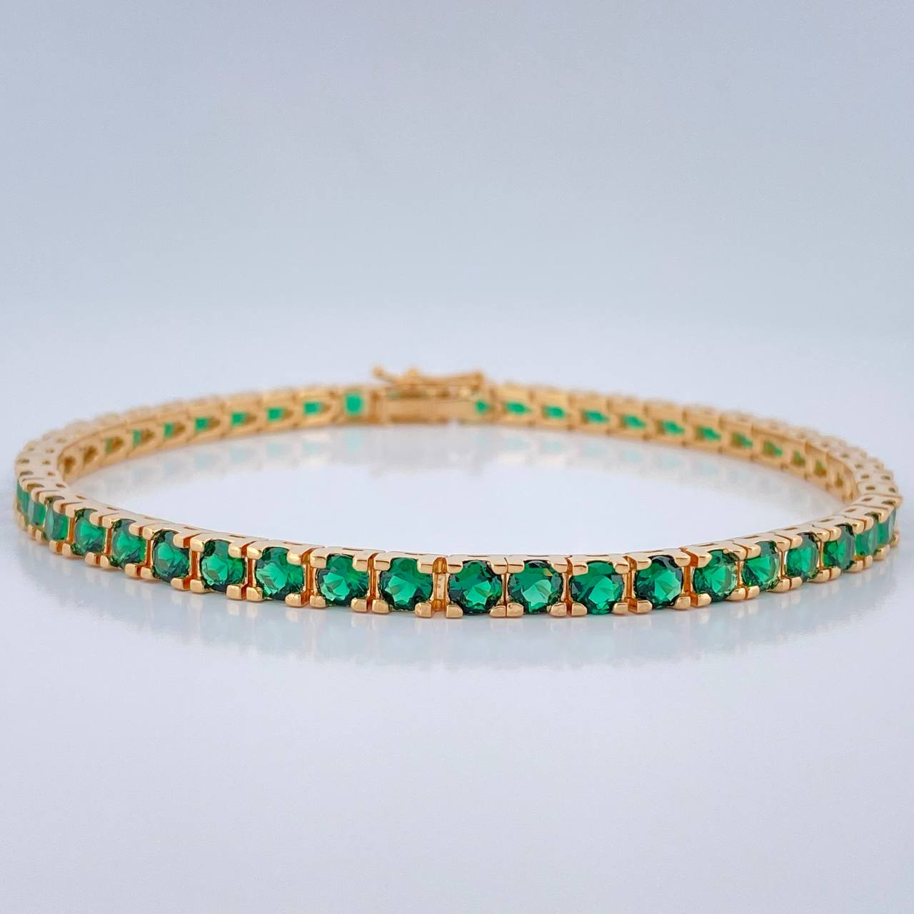Pulso Tenis 16.3gr / 7 3/4 in / 4mm Oro Amarillo 18K %