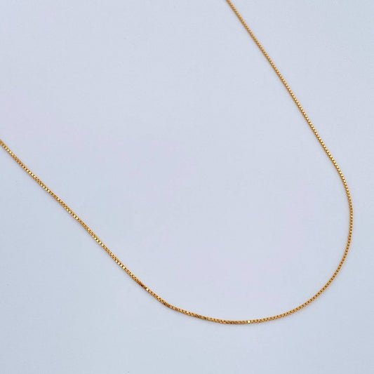 Cadena Veneciana 0.95gr / 17 3/4 in / 0.45mm Oro Amarillo +3 18K %
