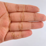 Cadena Veneciana 0.8gr / 17 3/4 in / 0.45mm Oro Amarillo +3 18K &