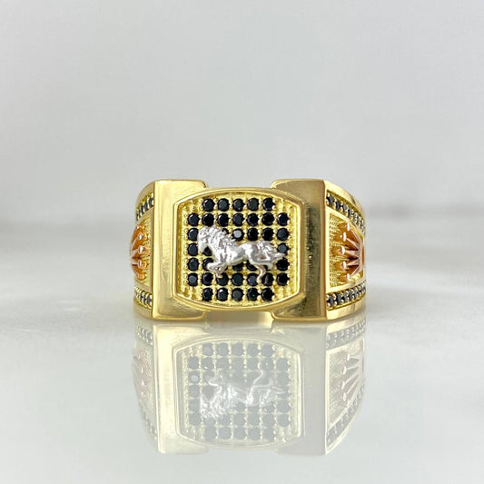 Horse Crown Ring 15.9gr / Size 11 / Yellow Gold Nac.Esp. ©