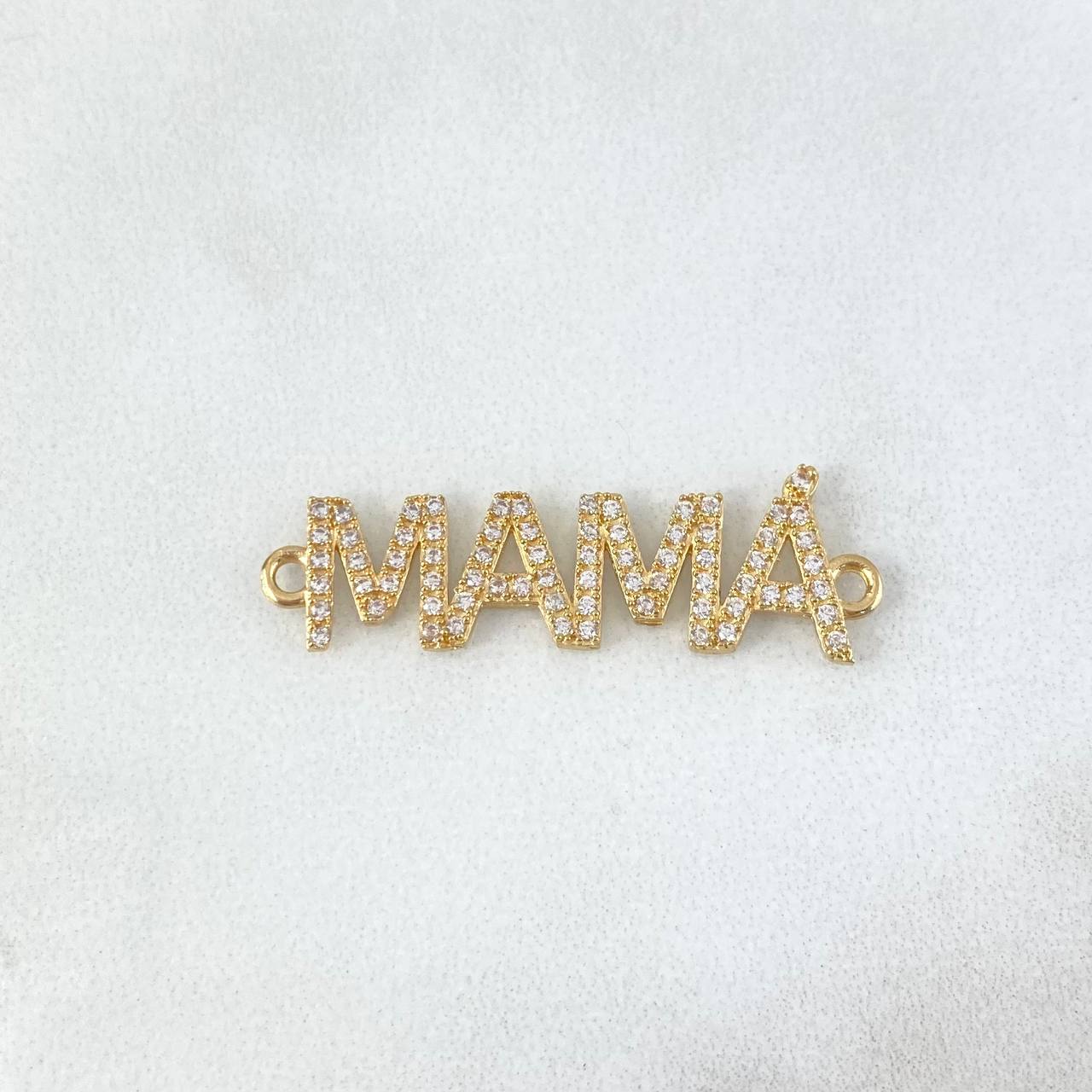 Charm Mom 2.05gr / 3.3cm / White Zircons Yellow Gold
