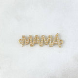 Charm Mom 2.05gr / 3.3cm / White Zircons Yellow Gold