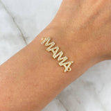 Charm Mom 2.05gr / 3.3cm / White Zircons Yellow Gold