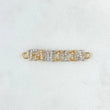 Charm Family 1.3gr / 3.5cm / White Zircons Two-tone Yellow White Gold