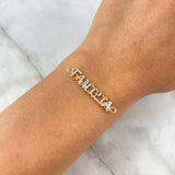 Charm Family 1.3gr / 3.5cm / White Zircons Two-tone Yellow White Gold