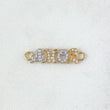 Charm Love 0.9gr / 2.3cm / White Zircons Two Yellow White Golds